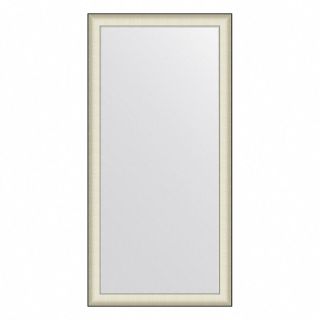 Зеркало настенное  Evoform Definite в багетной раме белая кожа с хромом, 78х158 см, BY 7635
