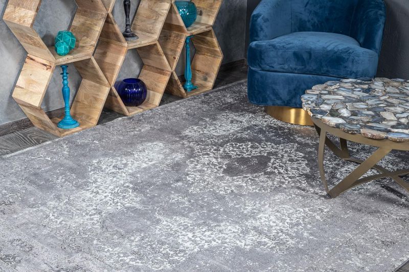 Турецкий ковер из эвкалиптового шёлка и шёлка Carpet «SALVATORE AQUARELLE» 3807-SIERRA 60 x 90 см фото 6