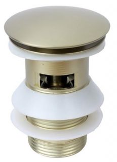 Донный клапан Bronze de Luxe 1760'S 008/1CG, с переливом, матовое золото