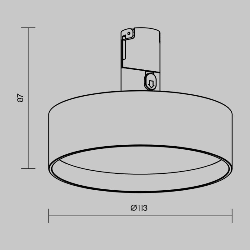 Трековый светильник Maytoni Zon 12W LED 3000K TR204-1-12W3K-B фото 3