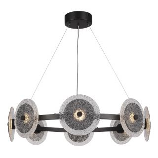 Светильник подвесной ST Luce ALUMNO черный/дымчатый LED 1*44W 4000K SL6142.443.01