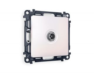 Комплект механизма TV розетки оконечной Ambrella Volt ALFA Жемчуг 50-870 MHz 1dB (AP2130, VM202) MA213010
