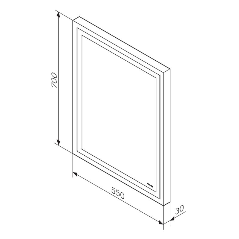 Зеркало с подсветкой AM.PM GEM M91AMOX0551WG 55х70