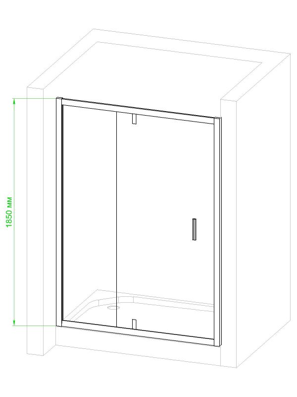 Душевая дверь Royal Bath HV 120x185, RB120HV-C-CH фото 3