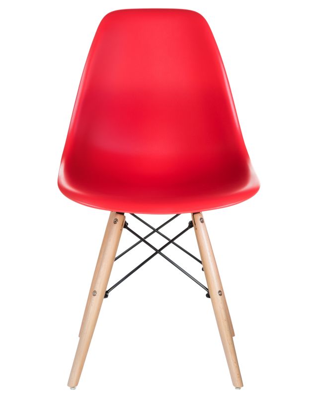 Стул Dobrin 638PP-LMZL DSW, цвет сиденья красный (R-02), цвет основания светлый бук