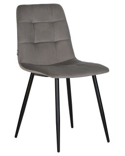 Обеденный стул Dobrin 005 DOBRIN CHILLY, цвет сиденья темно-серый Holland 18, цвет основания черный