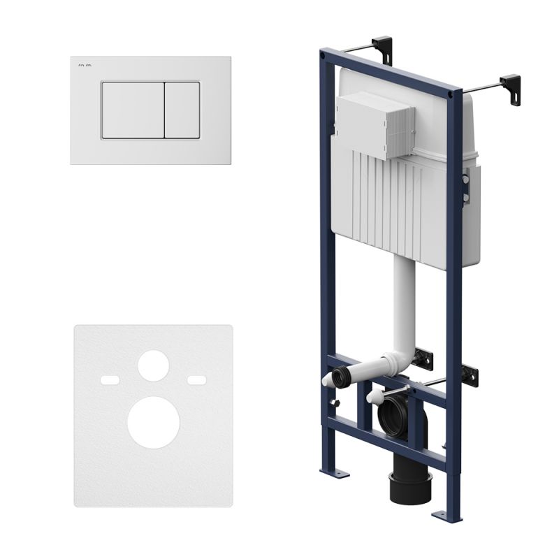 Инсталляция для унитаза AM.PM I012707.0201 с клавишей ProC S белый глянец, механика фото 1
