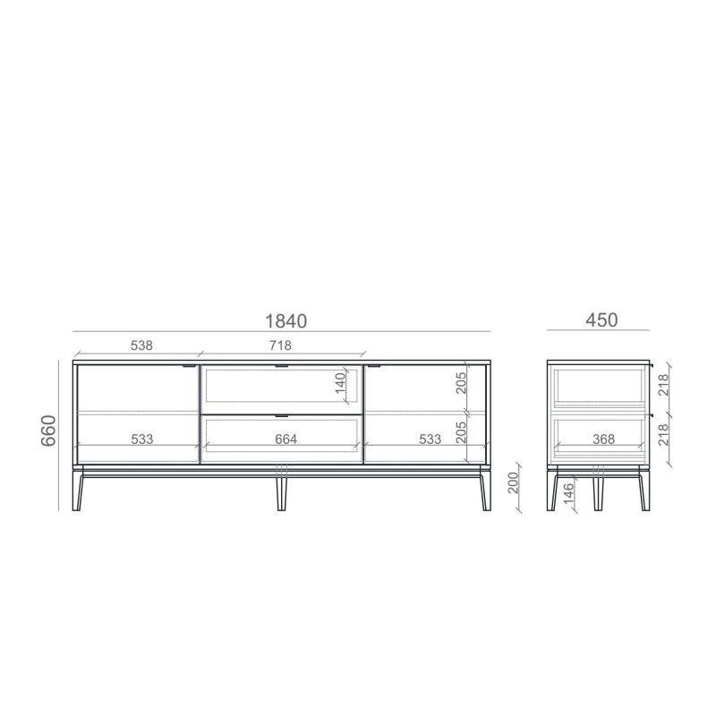 Тумба под ТВ The IDEA INSPIRE TIMELESS BD-3041937