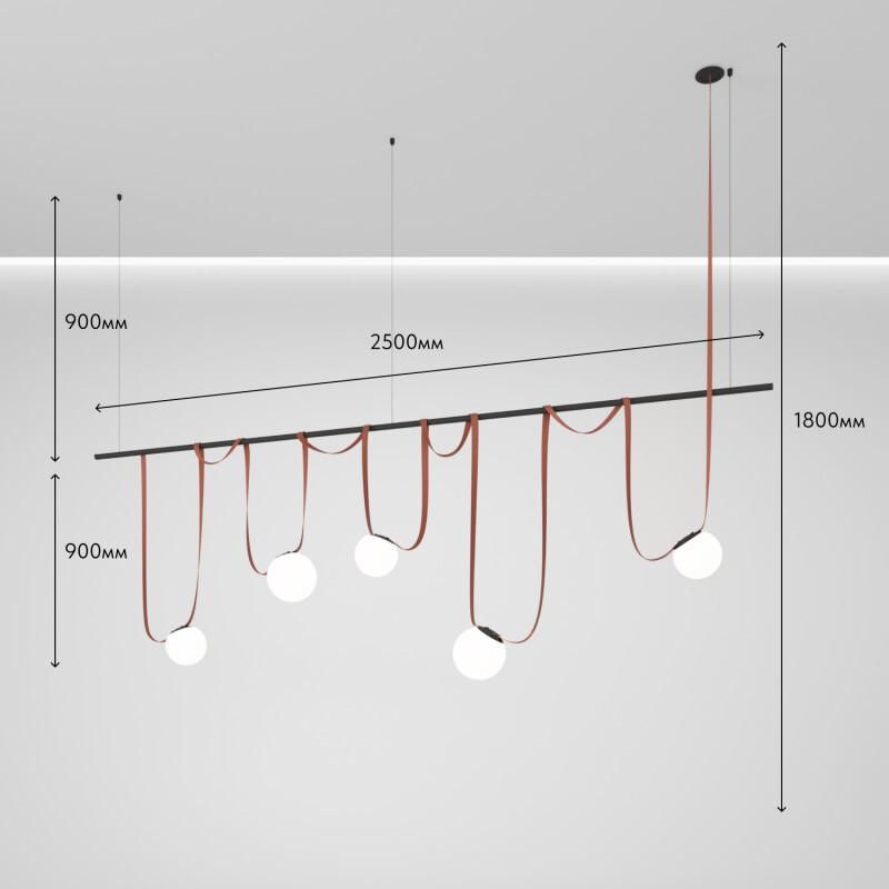 Комплект ременной трековой системы Denkirs Belty SET на штанге Rod LED 120W белый (дневной) DK55SET08-01-BR фото 4
