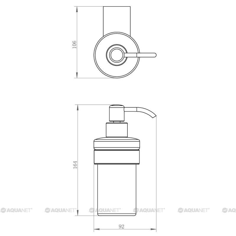 Дозатор для жидкого мыла Aquanet 5681MB 00241908