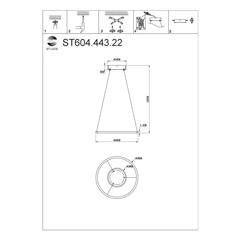 Подвесной светильник ST Luce ST604 OUT ST604.443.22