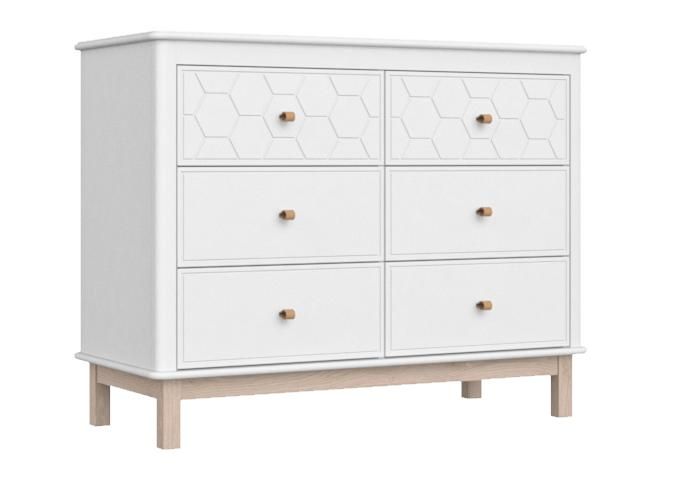 Комод Ellipsefurniture Classic 6 ящиков (белый) CLMBCD01020195