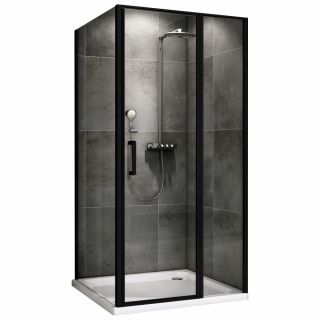 Душевой уголок ABBER Sonnenstrand AG04100BS-S70B 100х70, профиль черный, стекло прозрачное