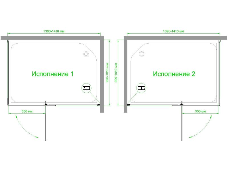 Душевой уголок Royal Bath RB HPVD-T, 140х100 см фото 4