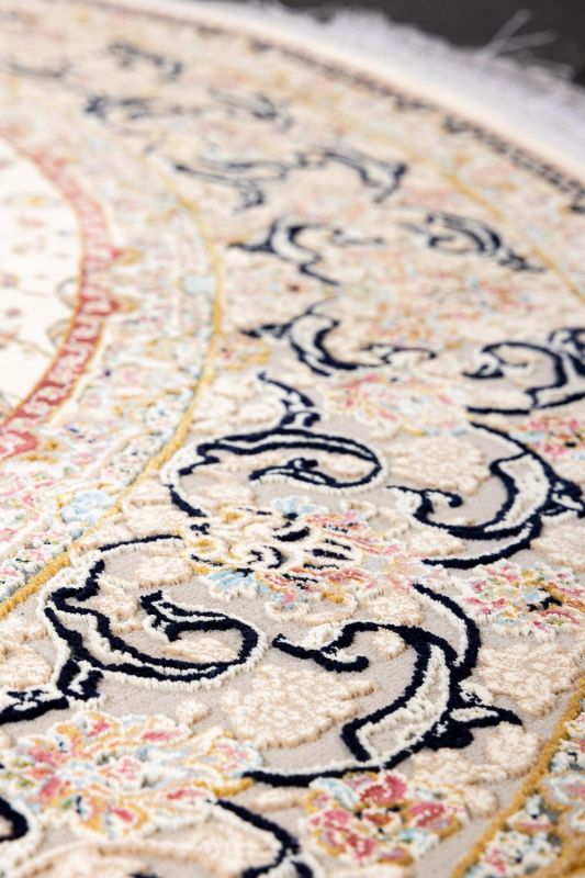 Иранский ковер из полиэфирного шёлка и акрила Carpet «ARMAN» HAMIN-CRE(Round) 120 x 120 см фото 5
