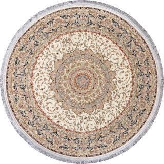 Иранский ковер из полиэфирного шёлка и акрила Carpet «ARMAN» HAMIN-CRE(Round) 120 x 120 см