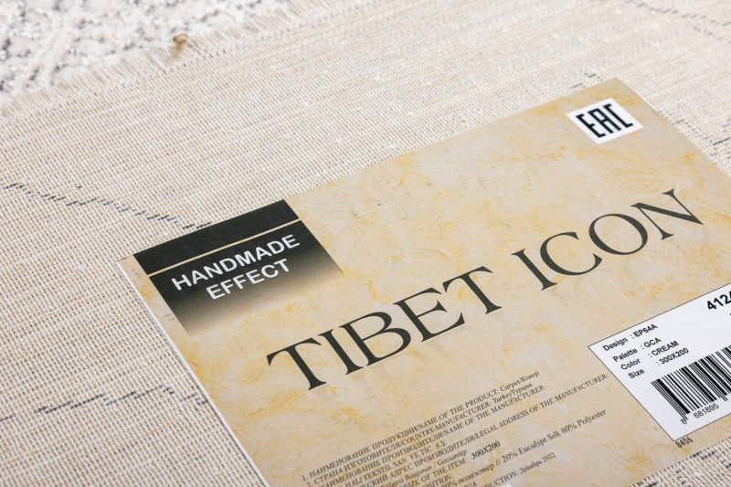 Турецкий ковер из эвкалиптового шёлка и полиэстера Carpet «TIBET ICON» EP64A-CRE 80 x 150 см фото 9