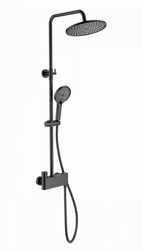 Душевая стойка с термостатом WONZON & WOGHAND WW-B3110-MB Черный фото 1