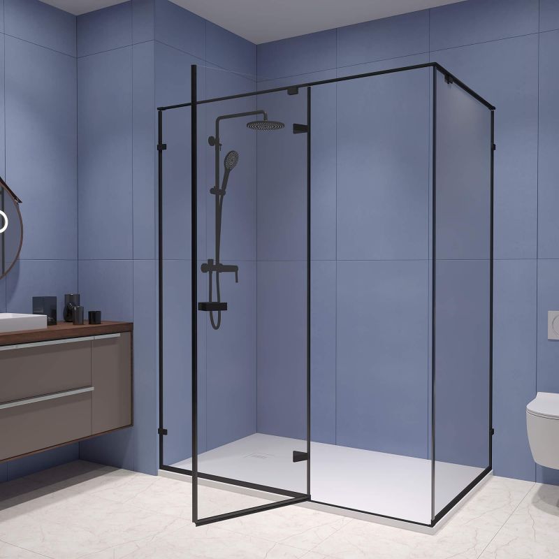 Душевой уголок RGW SV-040B 160x100 см, профиль черный, стекло прозрачное фото 2