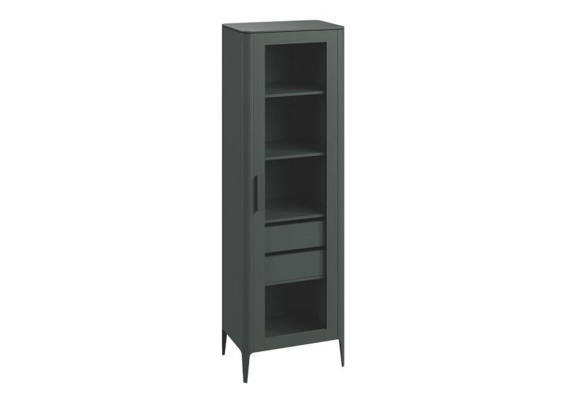 Витрина Ellipsefurniture Type oak стеклянная высота 200 см R (темно-серый) TYR10207030101 фото 2