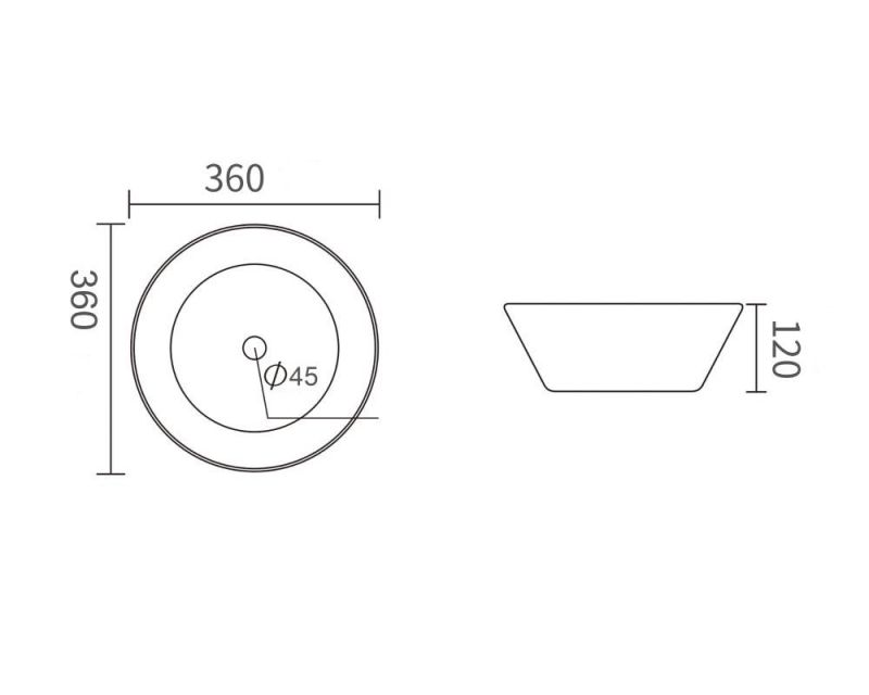 Раковина накладная Orange B08-360w белый