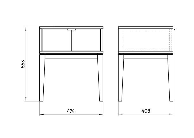 Тумба прикроватная Ellipsefurniture Fjord 1 ящик (белый) FJ010101060101 фото 6