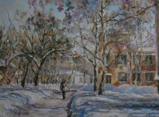 Картина "Зимней порой" Ирина Круглова
