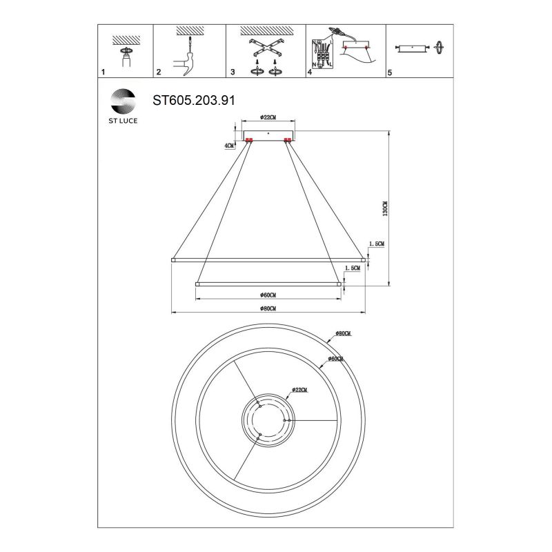Cветильник подвесной  SMART ST Luce  ST605.203.91 фото 5