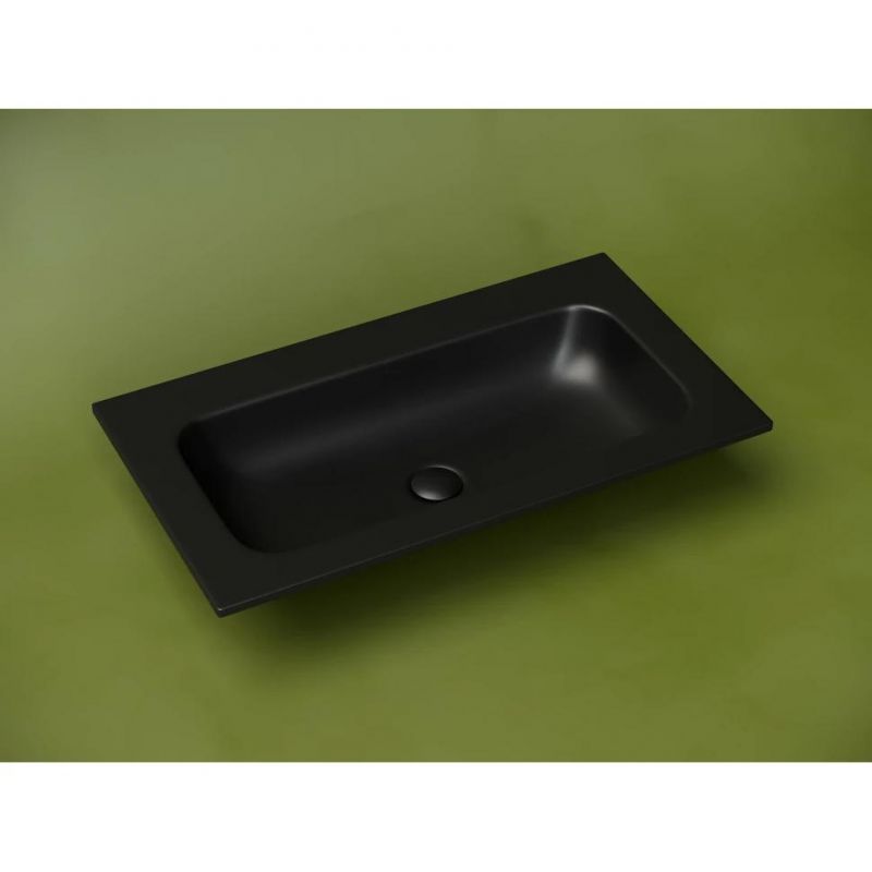 Раковина-столешница мебельная Ceramica Nova Grace CN7012MBwx черный матовый (для комплекта) фото 2