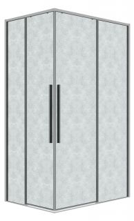 Душевой уголок Grossman Galaxy 300.K33.01.11R80L.10.02, 110х80 см, профиль хром, стекло шиншилла