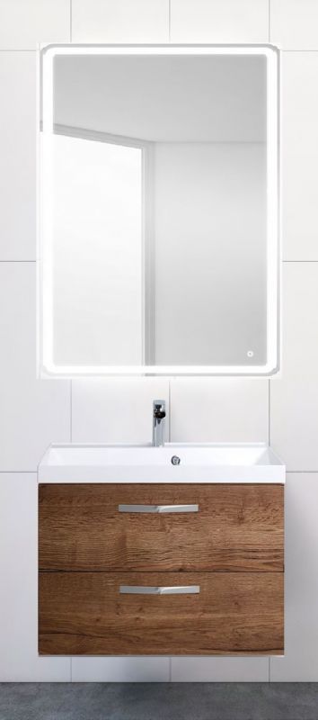 Тумба под раковину подвесная BelBagno AURORA-600-2C-SO-RT Rovere Tabacco 60 см фото 3