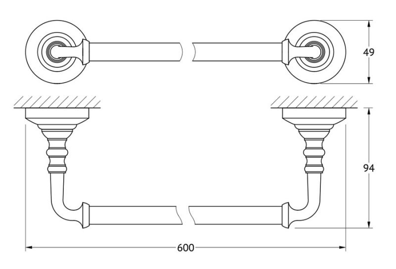 Штанга для полотенца 60 cm 3SC Stilmar STI 213