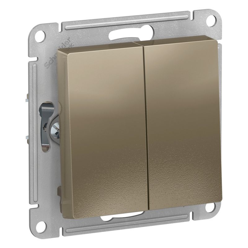 Переключатель 2-клавишный Systeme Electric Atlas Design BD-1247547 фото 1