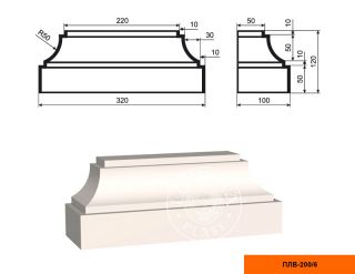 Пилястра составная Lepninaplast ПЛВ-200/6