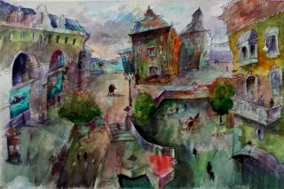 Картина "Приморский город 2" Питаев Валерий