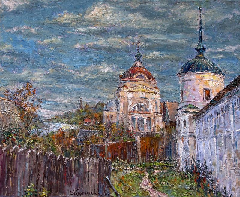 Картина "Торжок. Воскресенская церковь" Антон Колоколов