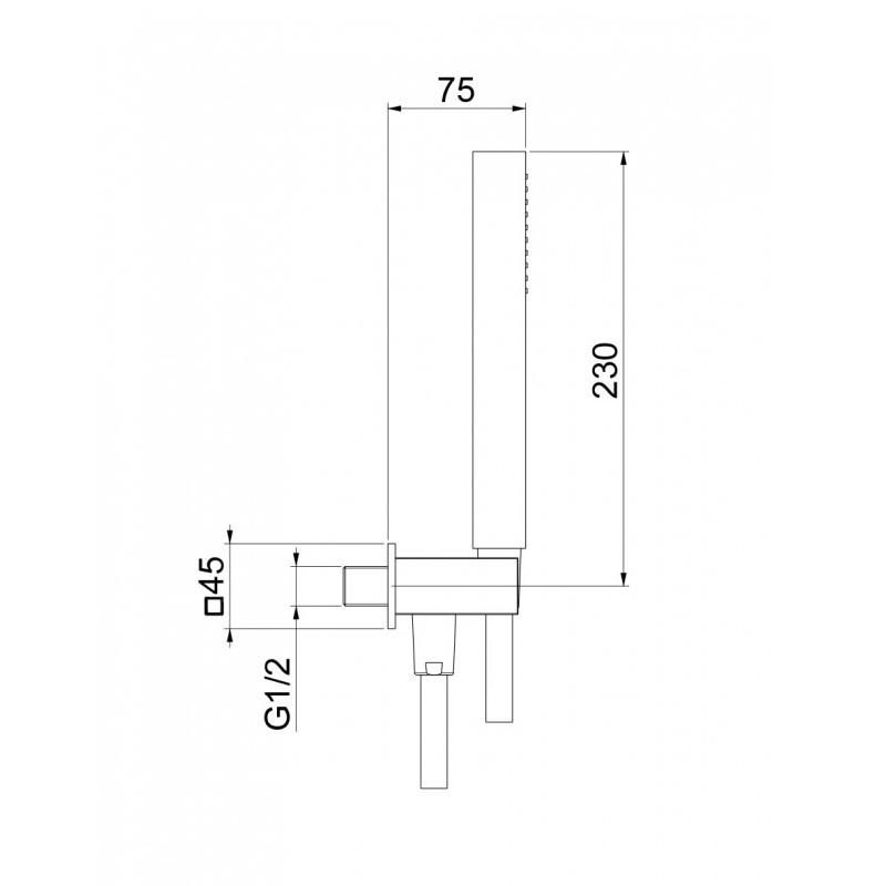 Душевой гарнитур Webert Shower Set AC1045794, золото матовое