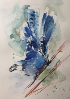 Картина "Синяя птица" Анастасия Лебедева