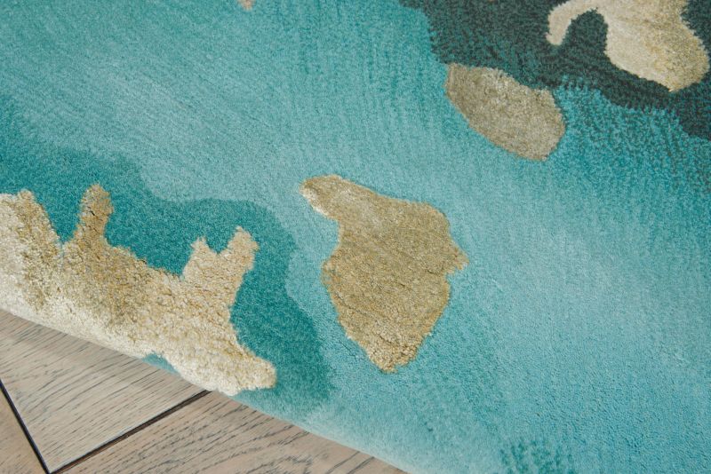 Китайский ковер из шерсти и арт-шёлка Carpet «PRISMATIC N» PRS06-AQUA 297 x 419 см фото 3
