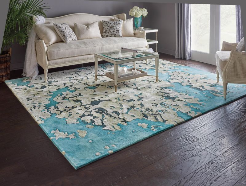 Китайский ковер из шерсти и арт-шёлка Carpet «PRISMATIC N» PRS06-AQUA 297 x 419 см фото 6
