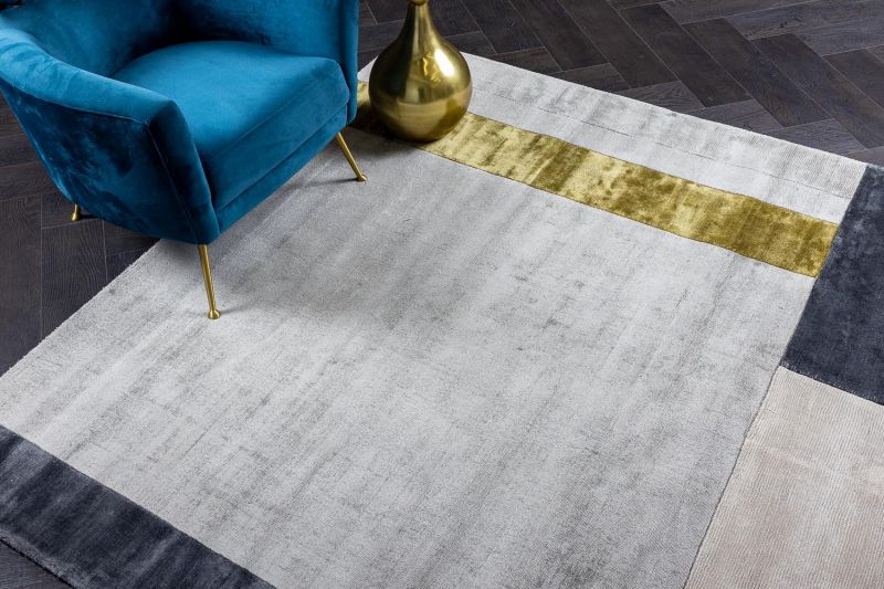 Индийский ковер из арт-шёлка Carpet «ROSERA» RSR05-SILVER-RAVEN 165 x 235 см фото 10