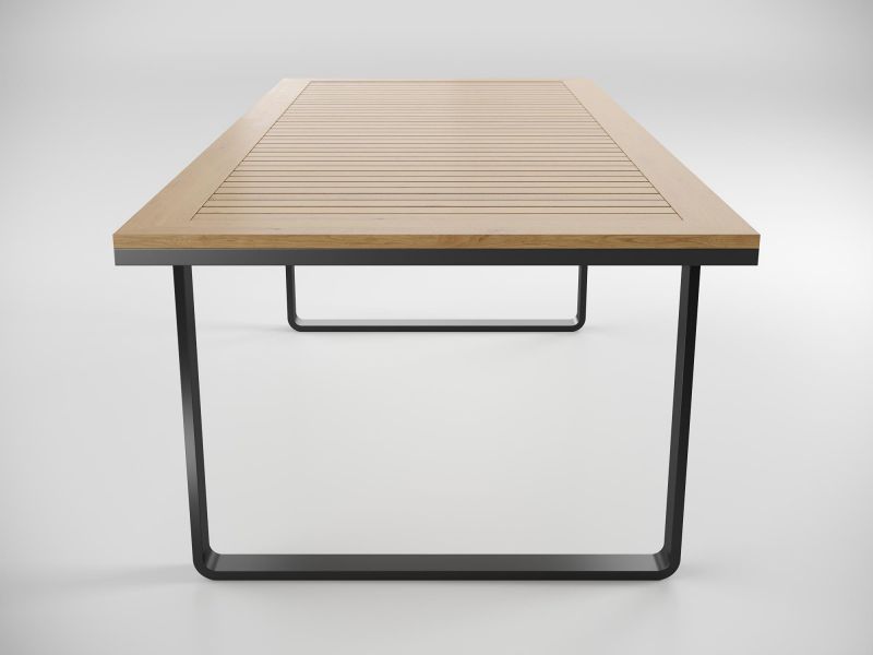 Стол обеденный Gardenini Premium Voglie с бежевой столешницей и темно-серым каркасом BD-3121353 фото 3