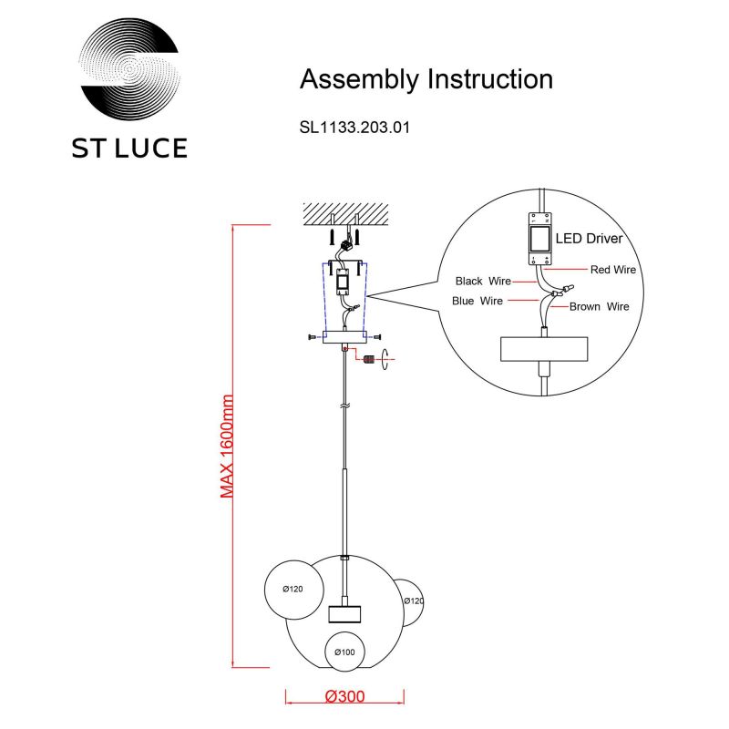 Светильник подвесной ST-Luce BOPONE SL1133.203.01