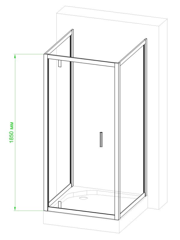 Душевой уголок Royal Bath HV 90x90x185, RB9090HV-C-CH-P фото 3