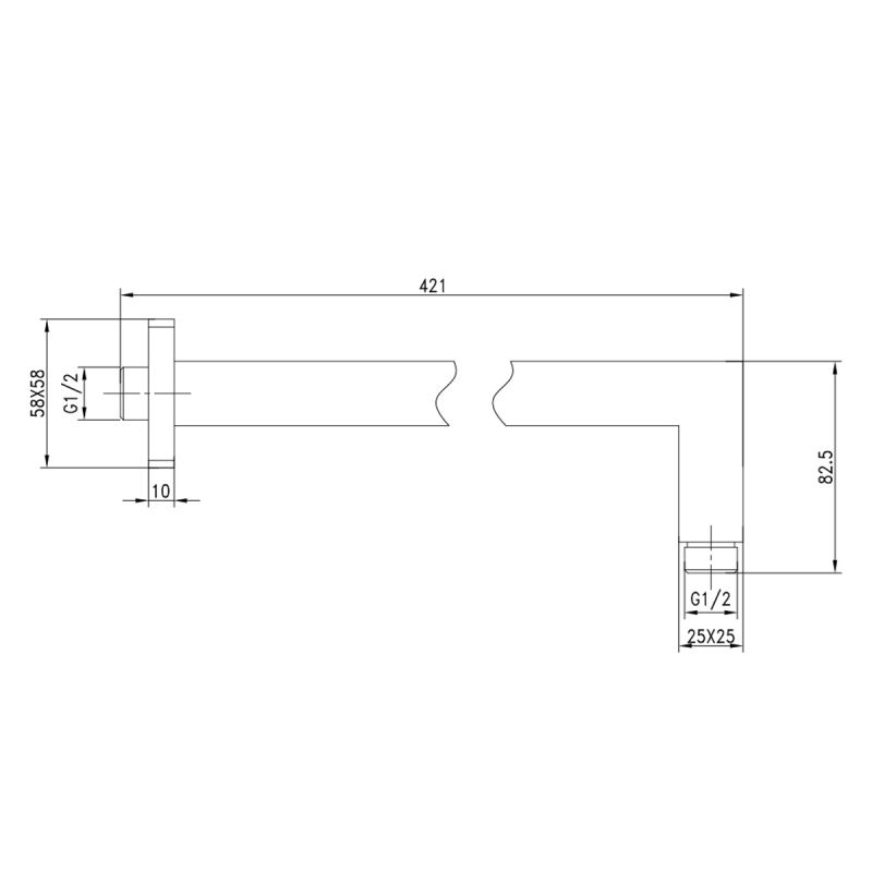 Настенный кронштейн для верхнего душа Lemark LM5887C фото 2