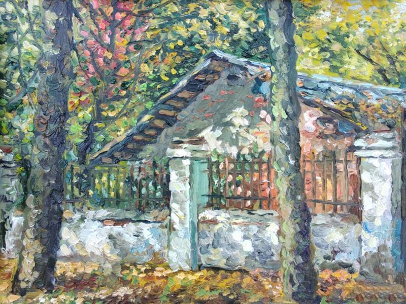 Картина "Старый дом" 40x45 Ягужинская Анна