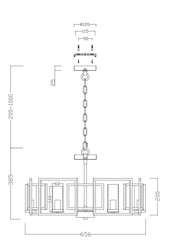 Светильник подвесной Maytoni Bowi H009PL-06G