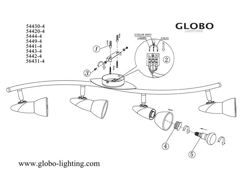 Спот Globo 5443 E14 220V IP20 5443-4 фото 4