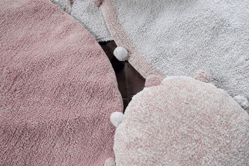 Круглая интерьерная подушка с помпонами винтажно нюдовая 48 x 48 Lorena Canals SC-BUB-VNU