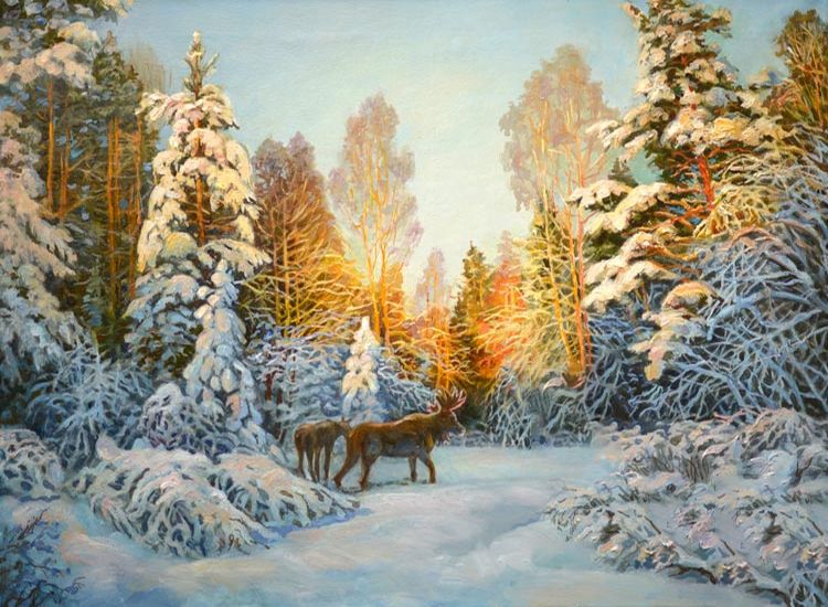 25+ зимних картин художников